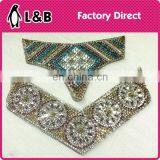 Wholesale Hot Fix Shoe Upper Appliques Iron on Rhinestone Sheet for Shoe Upper