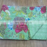 tropical kantha bedcover with 2 cushion cover set