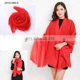 2018 Hot Products Plain Solid Color Women Tassel Shawl Scarf thumbnail-1
