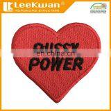 Patch Embroidered Heart, Heart Patches, Iron on Embroidered Felt Red Heart thumbnail-2