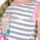 Fashion Girls Embroidery Stripe Clothing Sets Easter Boutique Outfits Baby Clothes Set thumbnail-6