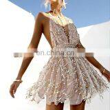 LAITE D2139 Women Sleeveless Sequin Party Club Dress V-Neck Backless Sexy Dress Birthday Dress for Women thumbnail-6