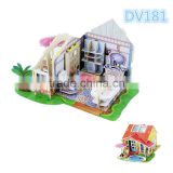 3D wooden house dolls
