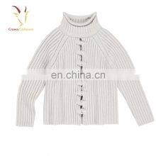 Ribbed Merino Wool Clothing Pullover Sweater for Lady thumbnail-4
