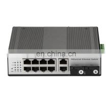 Ethernet Switch DIN Rail 10/100/1000M 2 Fiber Ports+10 RJ45 Ports Industrial Grade
