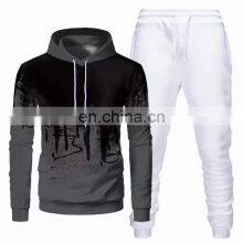 Clothing Factory Wholesale Custom Brand Men's Casual Sports Men's Hooded Long-sleeved + Pants 2-piece Jogger Sweater thumbnail-4