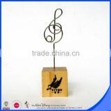 1C Logo Imprinted 35X35MM Wood Base With Clef Holder Place Card Holder thumbnail-3