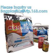FREEZABLE LUNCH BAG, INSULATION ALUMINIUM FOIL BAG, THERMAL THERMO COOLER TOTE BAG, BENTO PICNIC
