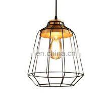 Hot Sale Wooden Base Retro Style Iron Lampshade Led Ceiling Chandeliers Lighting Ceiling Pendant Light Indoor Lighting thumbnail-5