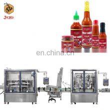 JKMF High Speed Automatic Hot Chili Paste Bottle Filling Capping Machine Hot Sauce Glass Bottle Filling Machine thumbnail-1