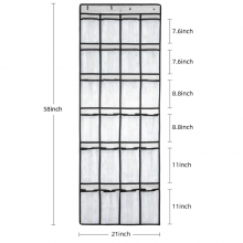 Over The Door Shoe Organizer, Hanging Shoe Organizer With 24 Mesh Large Pockets Door Shoe Rack Organizer for Men Women Kids Hanging Shoe Storage Bag thumbnail-2