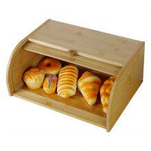 Bread Storage With Clear Windows Kitchen Bamboo Bread Box Wood Bamboo Food Bread Box thumbnail-3