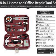 Multipurpose Home Repair Tool Kit, 108-Piece All-in-One Hand Tool Set With Heavy-Duty Storage Case thumbnail-4