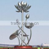 Modern Abstract Metal Water lily Flower Sculpture for sale