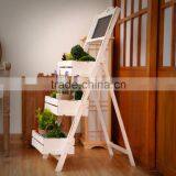 Shabby Chic Wedding Indoor Room Ornament Flower Pot Shelf With Blackboard thumbnail-3