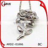 Fashion Jewellery Accessory Artificial Flowers Rose Gold Plated Mother'S Day Pendant thumbnail-2