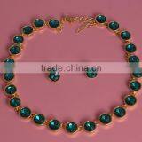 Dignified Crystal Chain Silver Fashion Jewelry Necklace Set thumbnail-5