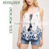 Ladies Tops Latest Swing Tank Top Design Fashion Embroidered Tops for Women 2016 HSt7537 thumbnail-2