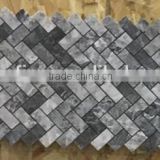 Special black and grey marble wall mosaics paving
