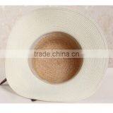 QXSH0008 Women Straw Hat With Ribbon and Bowknot Summer Beach Hat thumbnail-4