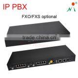 Office mini ip pbx voip gateway router ip pbx support 1PRI &4 BRI