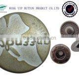 17mm Metal Brass Garment Women Snap Butterfly Button thumbnail-1
