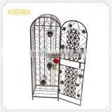 High Quality Solid Metal Display Rack Wrought Iron Wine Cabinet thumbnail-6