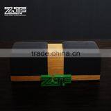 ZJF Black Leather Shoe Stool in Design Retail Wooden Trying Stool thumbnail-2