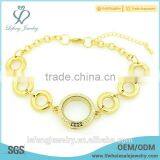 Fashionable Jewelry Cheap Price Stainless Steel Gold Plated Locket Bracelet thumbnail-1