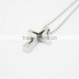 Silver Hollow Cross Pendant Fashion Men Necklace thumbnail-4