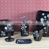 Hot selling polyresin bathroom set with cute pattern