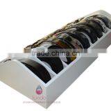 Custom White Lacquered Wood Belt Display thumbnail-1