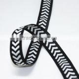 Black and white chevron ribbon