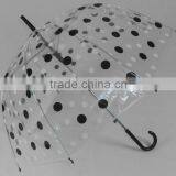 2015 Dome Shape Dot Print Best Selling POE Umbrella