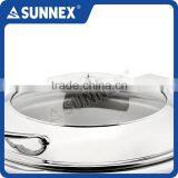 SUNNEX High Quality Mirror Polished Glass Cover 6.8 Litre Hinged Cover Buffet Chafer thumbnail-2