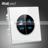 Hot sales Wallpad Benz LED Waterproof UK White Tempered Glass 110~250V 4 gang 2 way 3 way Smart Touch Screen Light Wall Switch                        
                                                Quality Choice