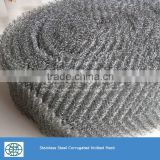 brass wire/phosphor wire, galvanized wire, stainlessteel wire Corrugated Knitted Wire Mesh For Gas -Liquid Separate