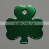 Green Shamrock Engravable Pet Identification Tags-Quantity Discounts Given-click on picture to view