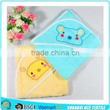100% pure cotton super soft warm color hooded baby towel