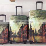 Eliment vintage printed designing figures ABS+PC trolley luggage case