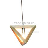 Wooden triangle shape led light pendant lamp,Wooden triangle shape led light,Triangle shape led light P3018