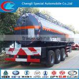 Chemical liquid using tanker truck trailer 3 axle tank trailer 35ton new condition tanker chemical liquid transport semi trailer