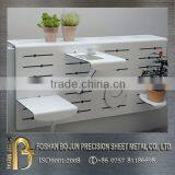 China Wholesaler Customized Green Plants White Powder Coated Display Rack, Metal Planter Fabrication