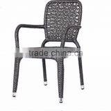 Black Unfolding Outdoor Rattan Chair With Arms thumbnail-6