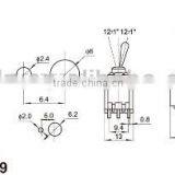 10A Spdt Momentary Toggle Switch,metal Poles and Handle Toggle Switch thumbnail-6