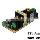 50W open frame switching power supply 12V 4A SMPS single output ac dc power supply with ETL approved