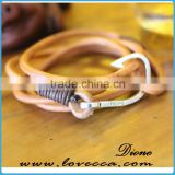 anchor charm genuine leather bracelets anchor bracelets