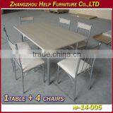 Wooden Top Dining Table and Chair Set