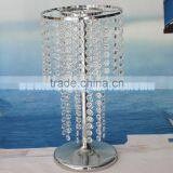 60CM Silver Table Top Chandelier Pillar Stand Crystal Candelabra of Wedding Centerpiece Decoration for Stage