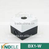 Push Button Station Electrical Control Box One Hole White and Black BX1-W